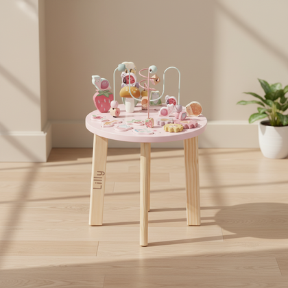 Little Dutch Rosa Aktivitätentisch Personalisierung Name Fairy Garden