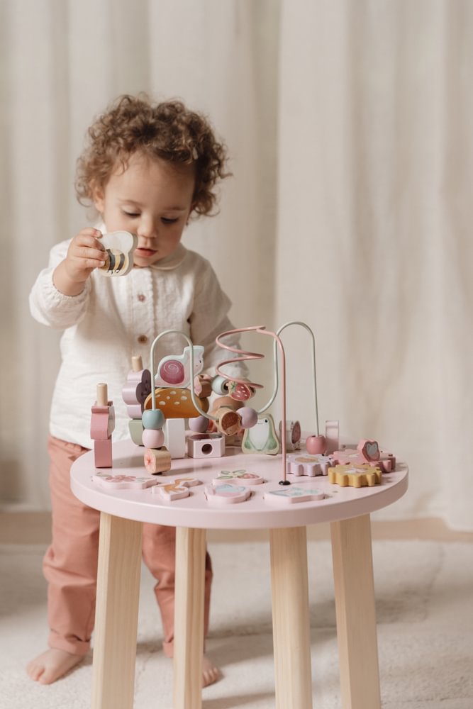 Little Dutch Rosa Aktivitätentisch Personalisierung Name Fairy Garden