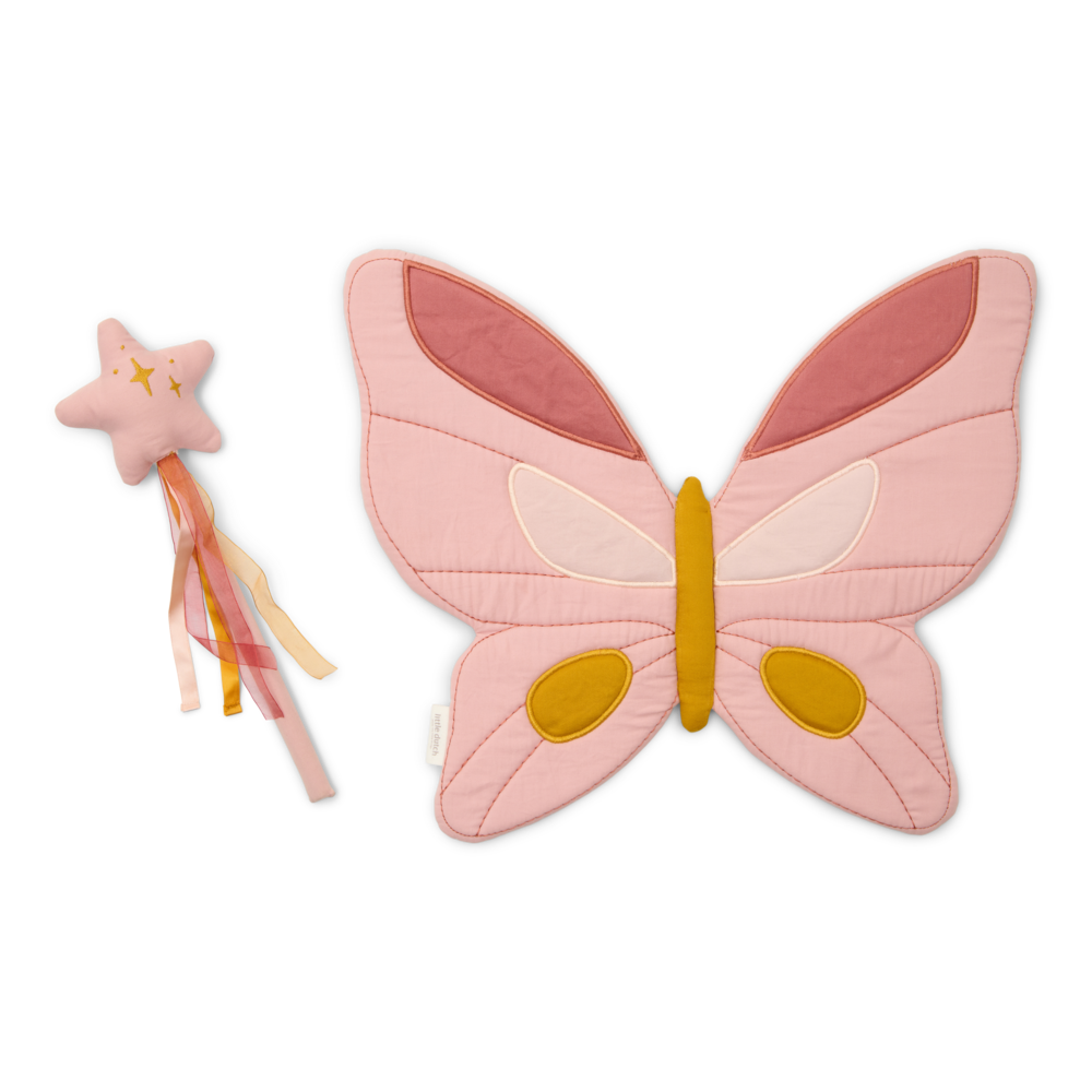 Little Dutch Rosa Feenflügel und Zauberstab Fairy Garden