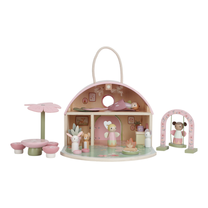 Little Dutch Rosa Feenhaus Holz Fairy Garden