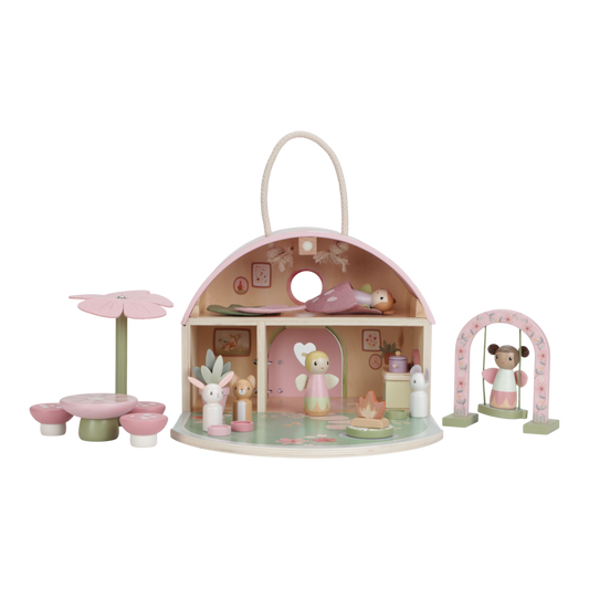 Little Dutch Rosa Feenhaus Holz Fairy Garden