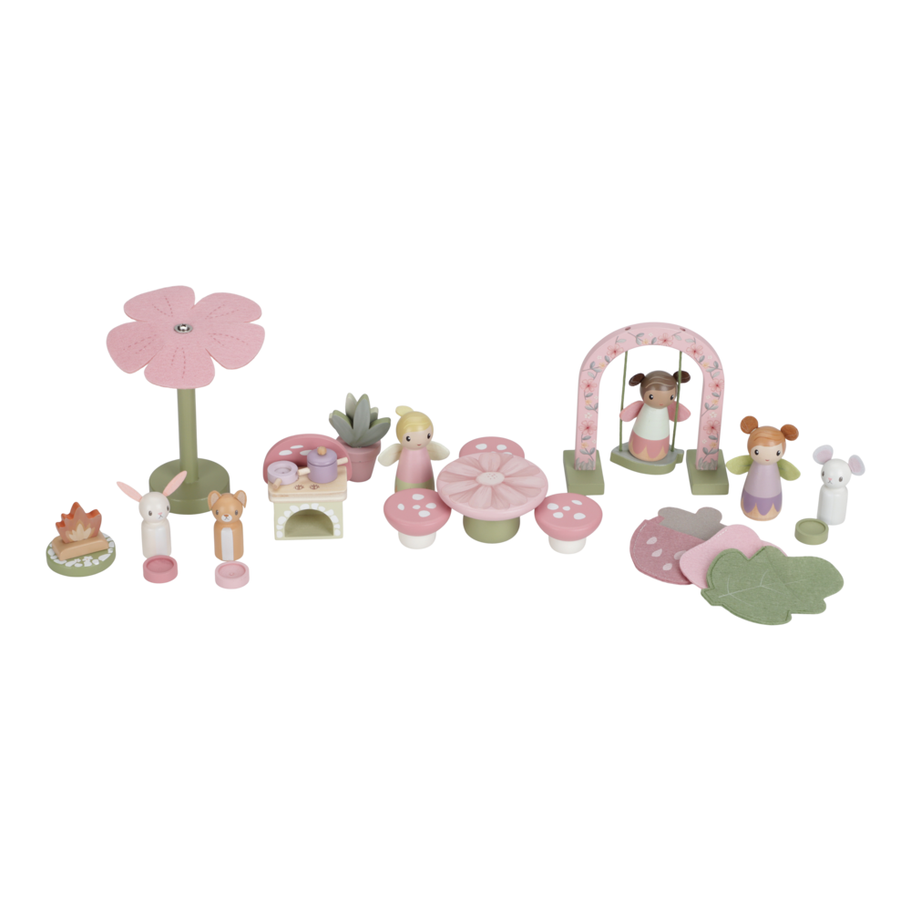Little Dutch Rosa Feenhaus Holz Fairy Garden