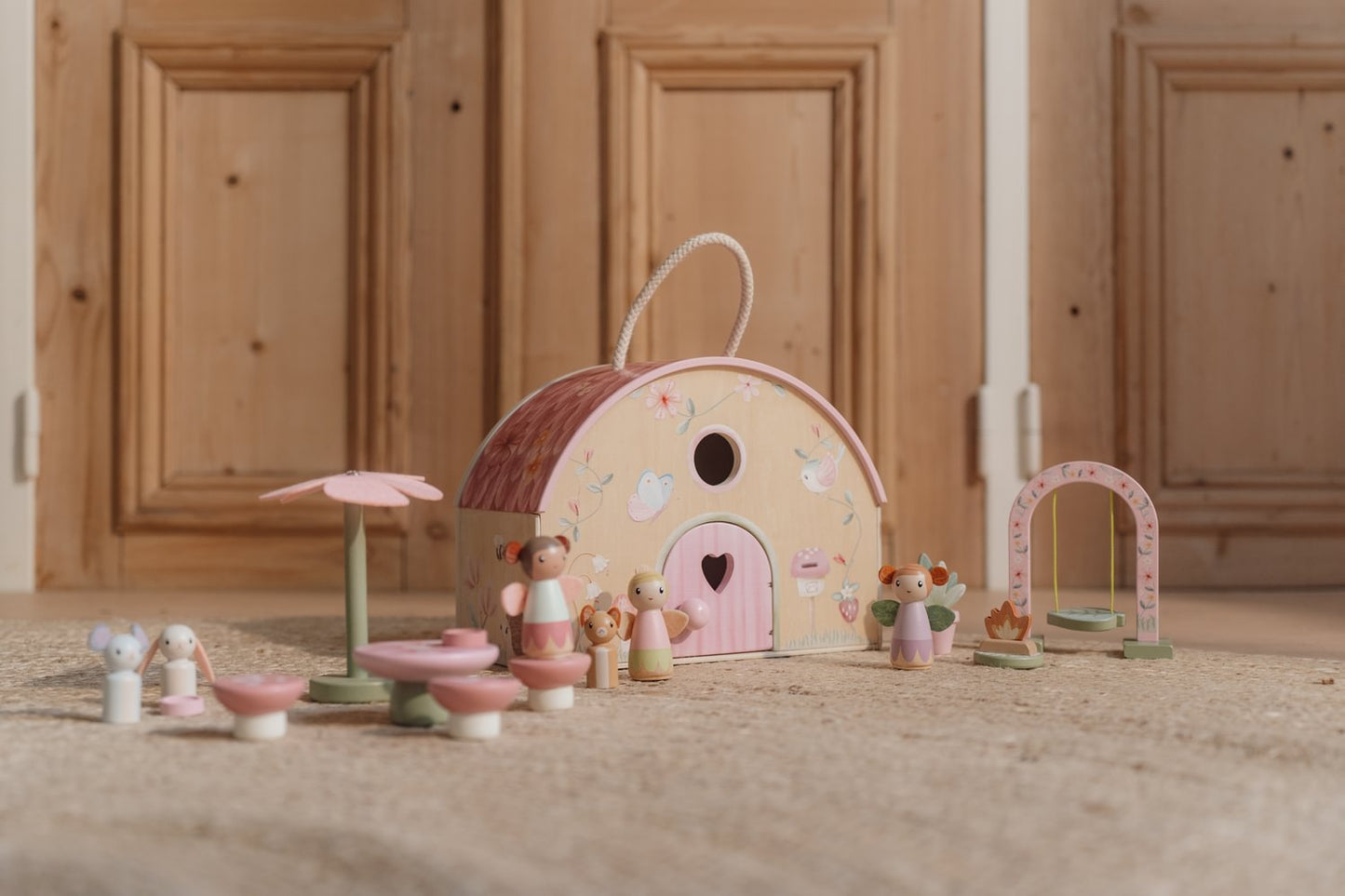 Little Dutch Rosa Feenhaus Holz Fairy Garden