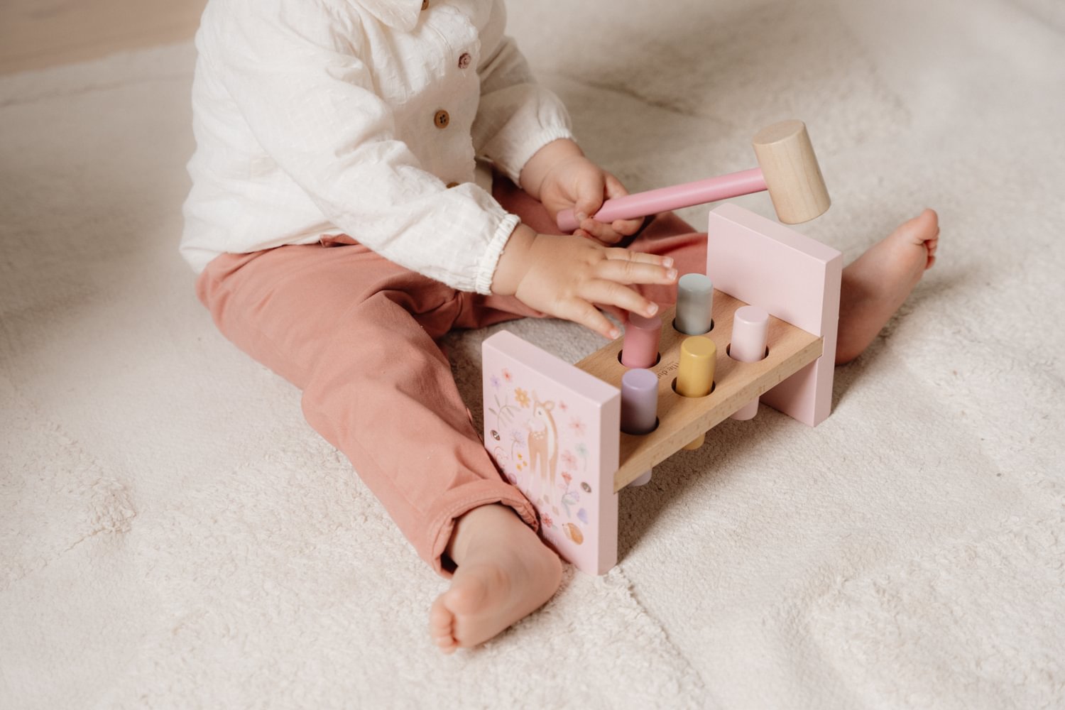 Little Dutch Rosa Hammerbank Personalisierung Geburtstag Fairy Garden mit Verpackung