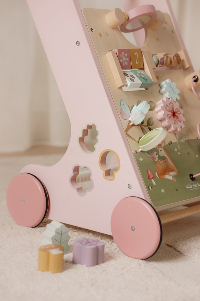 Little Dutch Rosa Laufwagen Multi Activity Fairy Garden mit Zubehör