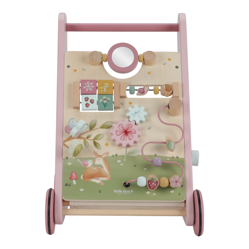 Little Dutch Rosa Laufwagen Multi Activity Fairy Garden Material Nahaufnahme