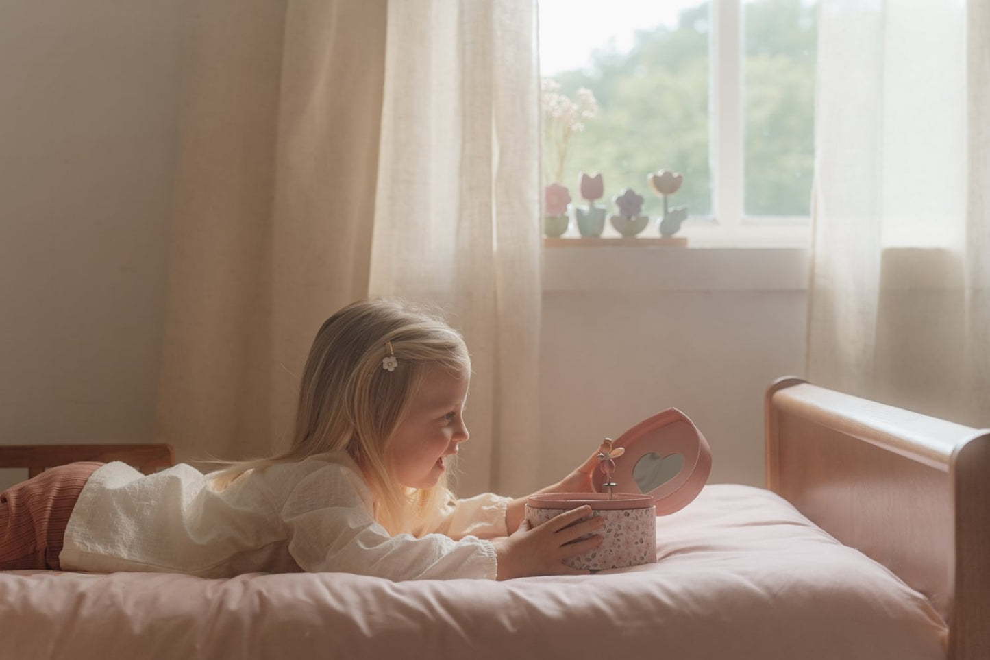 Little Dutch Rosa Schmuckkästchen mit Musik Herz Fairy Garden