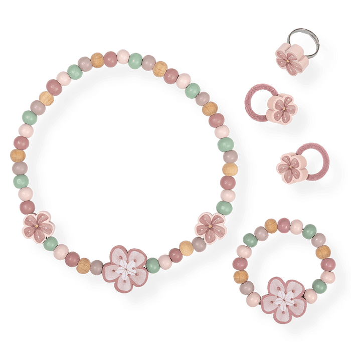 Little Dutch Rosa Schmuckset Blume Holz