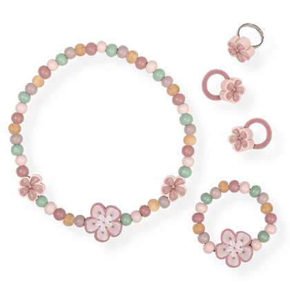Little Dutch Rosa Schmuckset Blume Holz