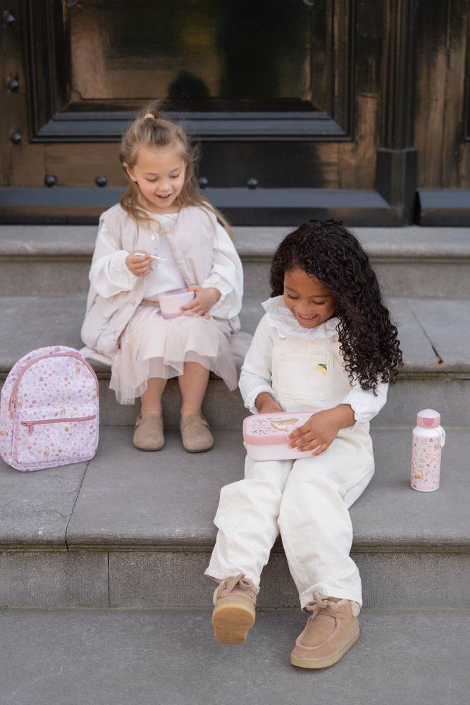 Little Dutch Rosa Trinkflasche Pop Up Campus 400 ml Fairy Garden Mepal