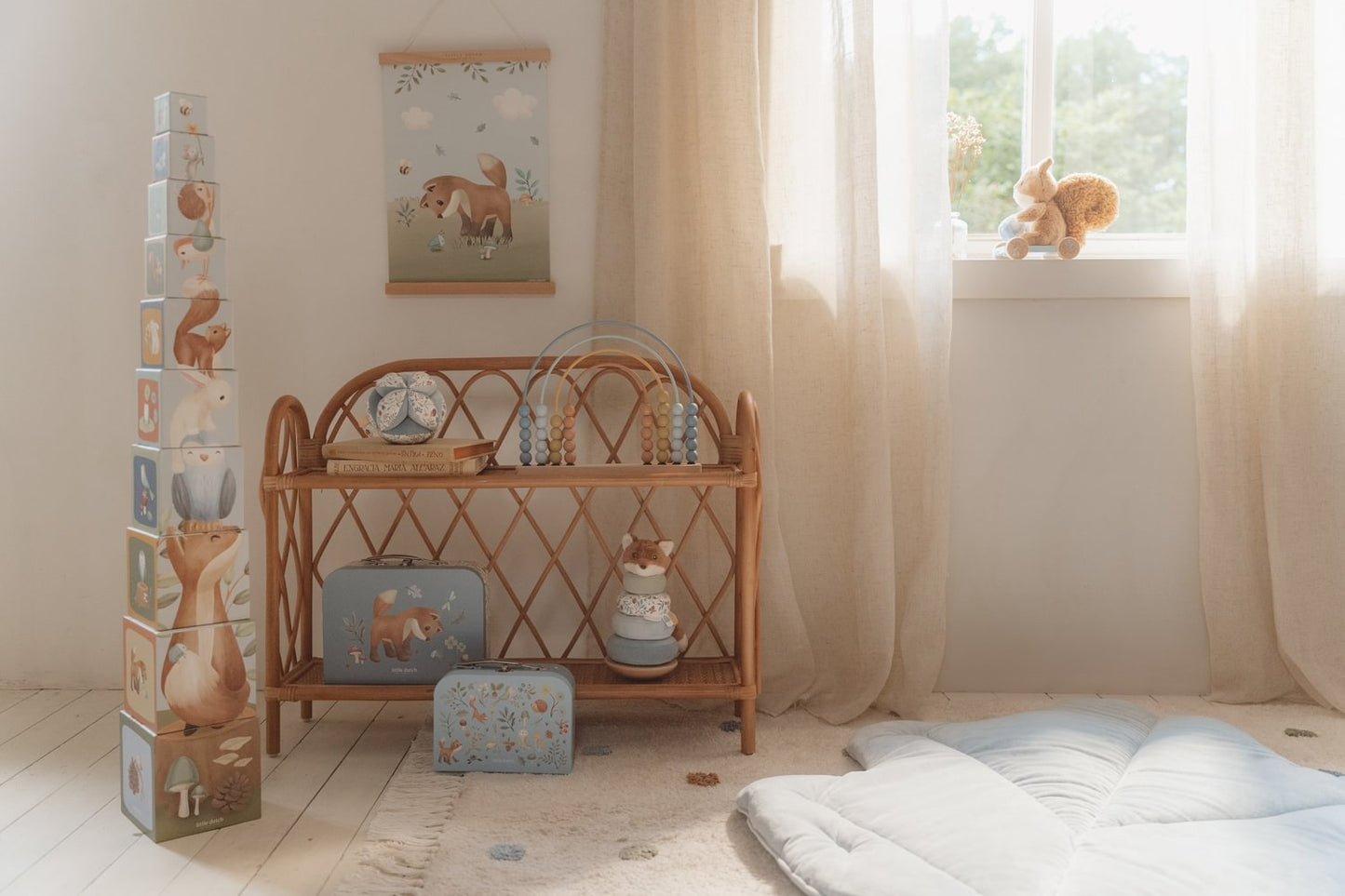 Little Dutch Stapelblöcke Blau Forest Friends