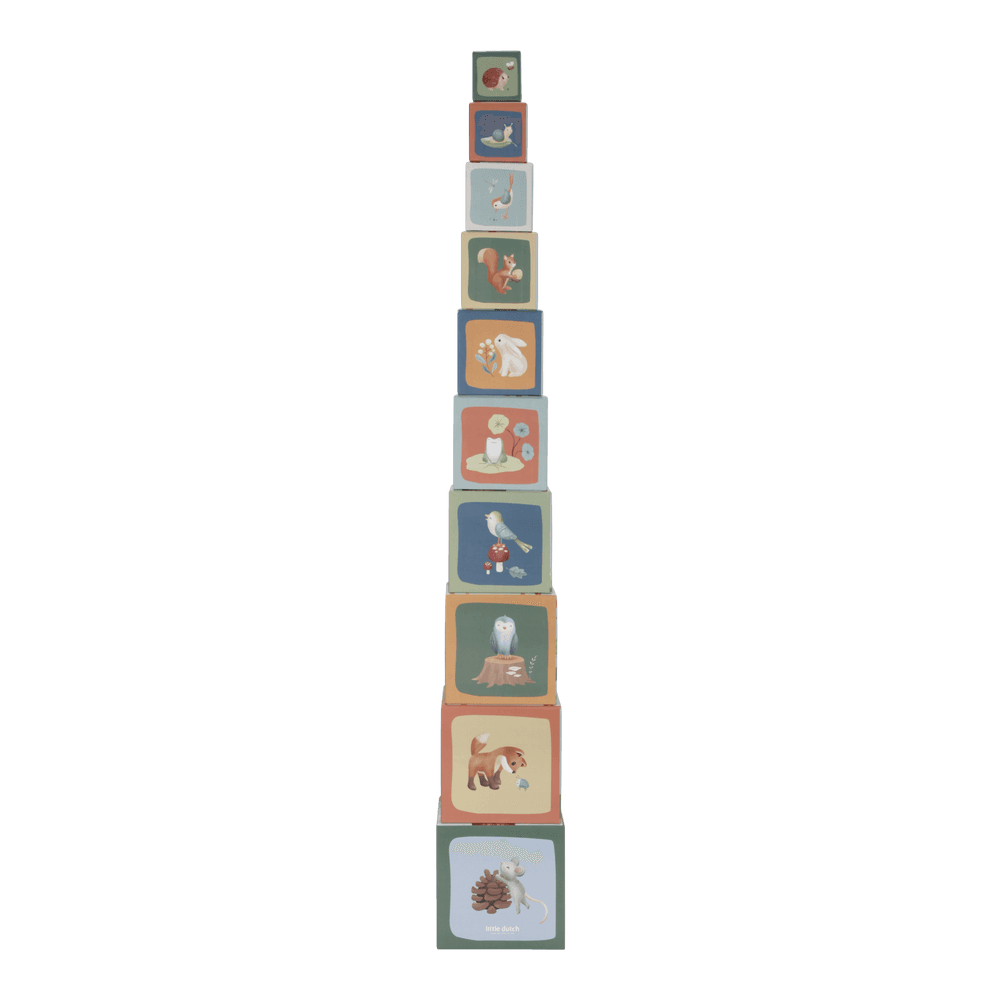 Little Dutch Stapelblöcke Blau Forest Friends