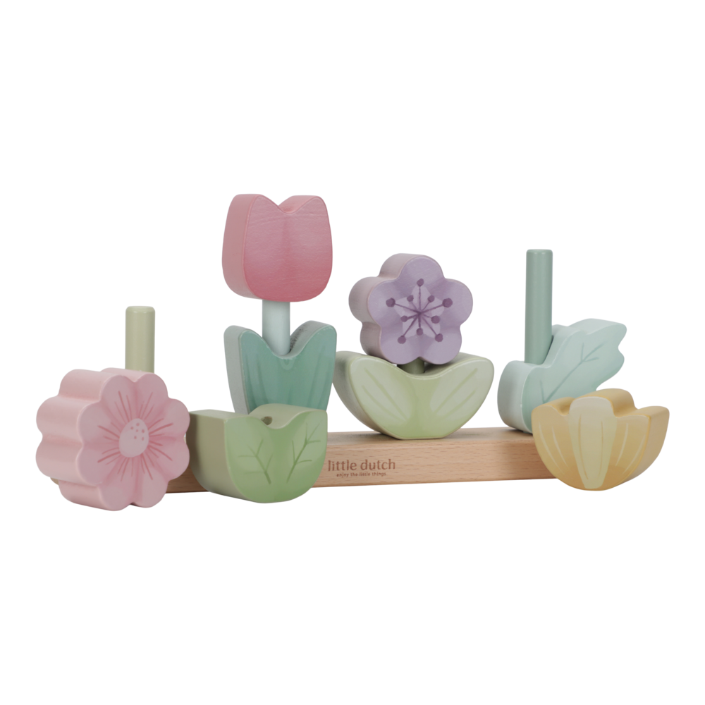 Little Dutch Stapelpuzzle zur Taufe Blumen Fairy Garden gelasert Funktionen Detail