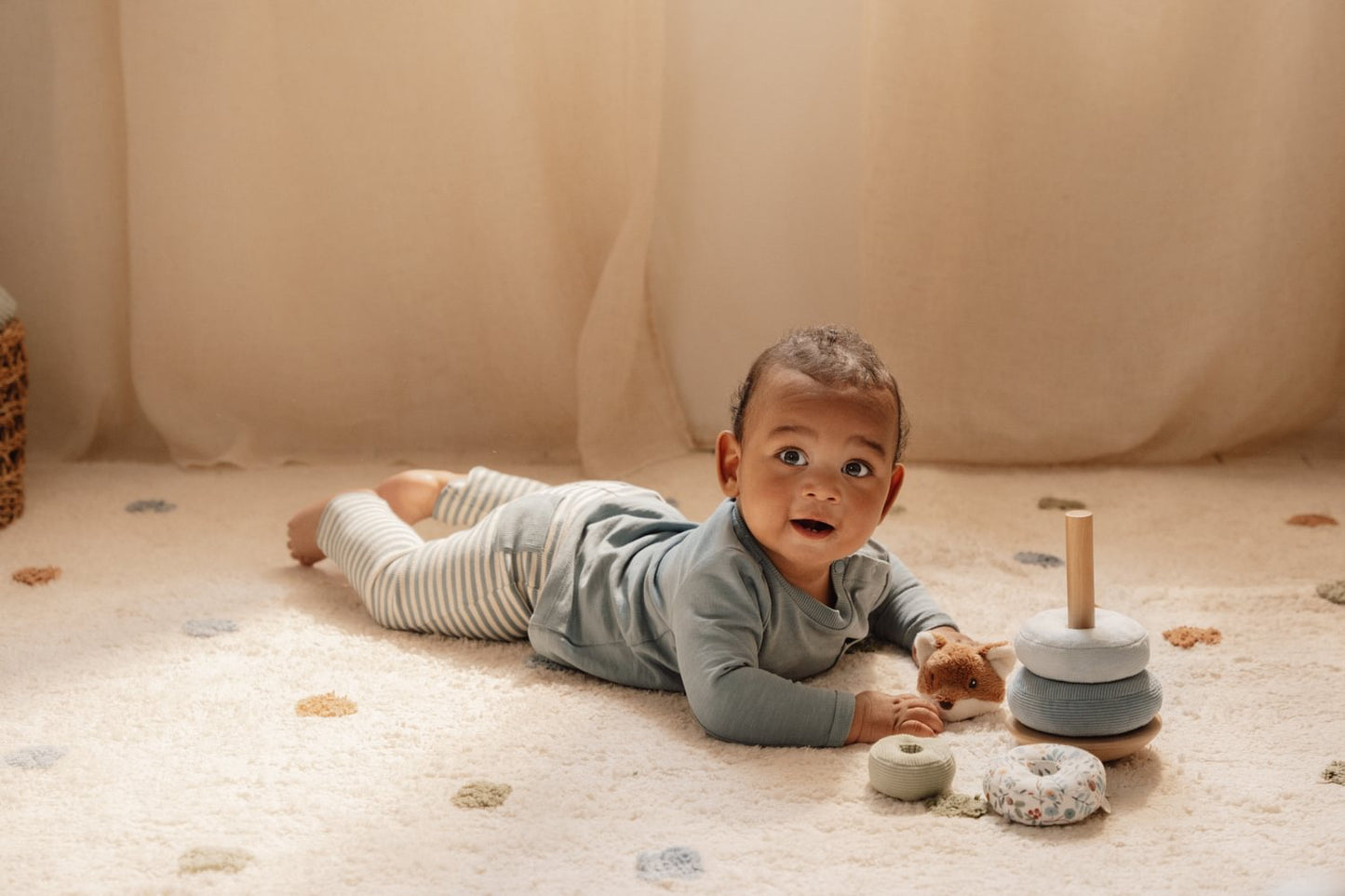 Little Dutch Stapelturm - Mehrfarbig blau - Forest Friends