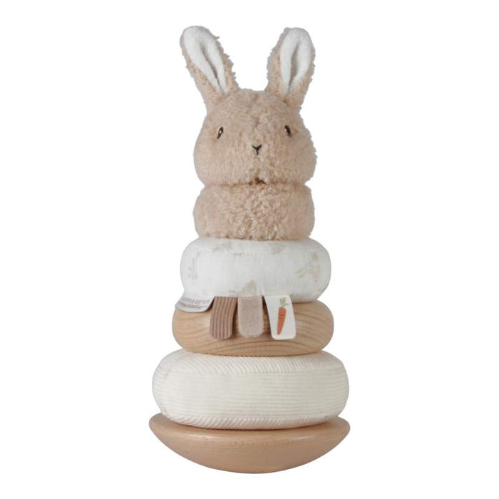 Little Dutch Stapelturm mit Ringen Baby Bunny newborn naturals - Hasenstapelturm