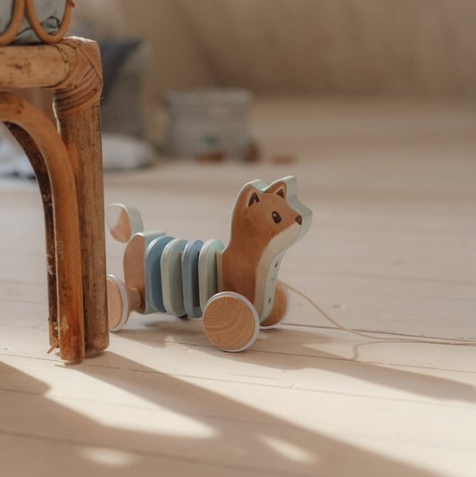 Little Dutch Zugtier Holz Fuchs Detailansicht
