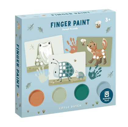Little Dutch blau Fingermalset Forest Friends Fingermalfarbe