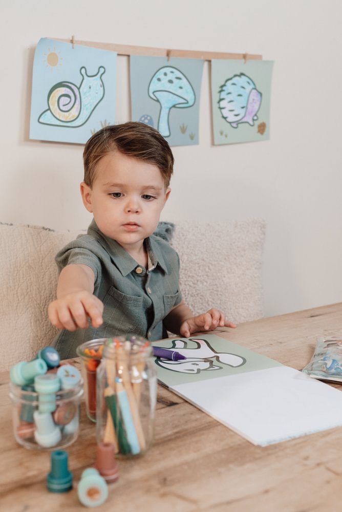 Little Dutch blau Malbuch zwischen den Zeilen Forest Friends