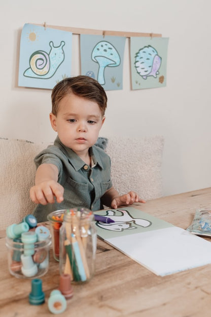Little Dutch blau Malbuch zwischen den Zeilen Forest Friends