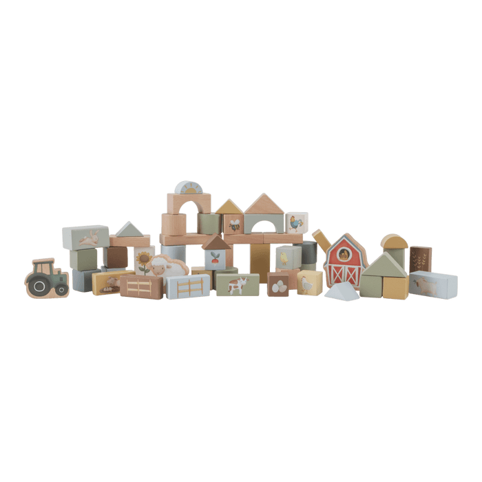 Little Dutch grün Bausteine Little Farm Holzbauklötze