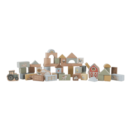 Little Dutch grün Bausteine Little Farm Holzbauklötze