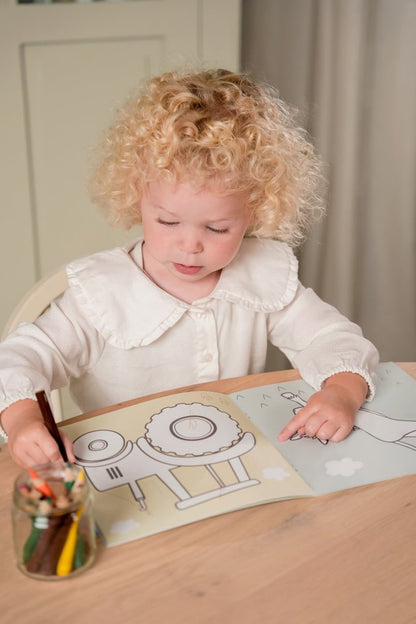 Little Dutch grün Malbuch Little Farm Ausmalbuch