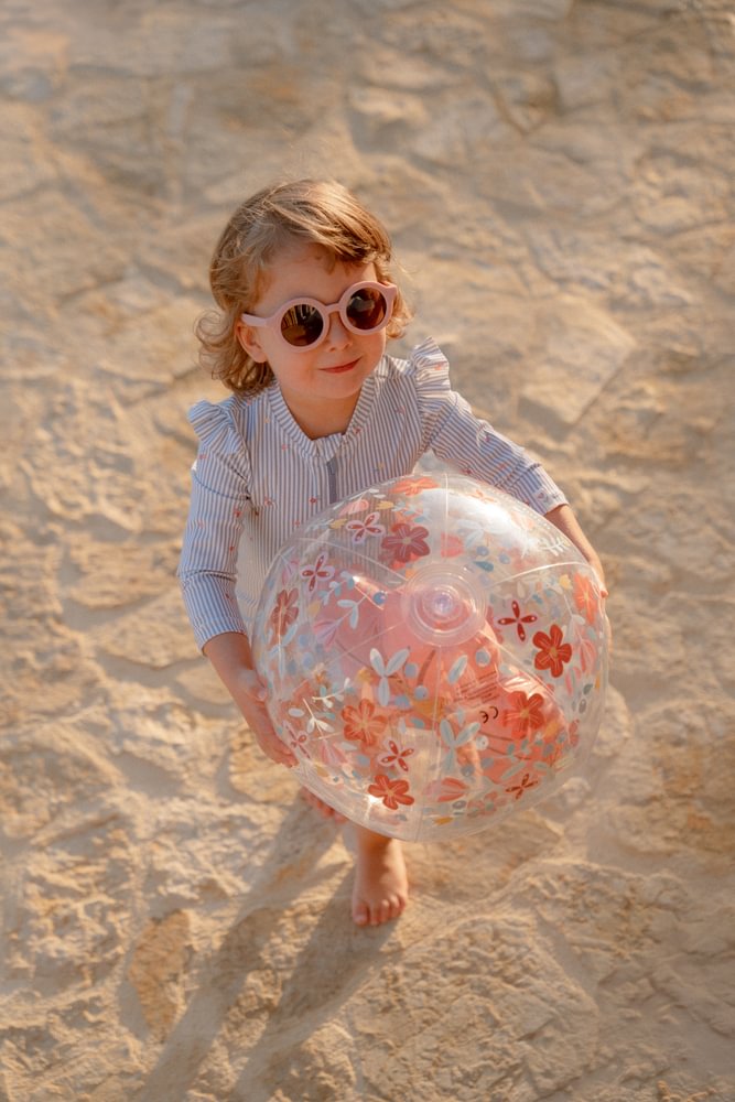 Little Dutch rosa 3D Strandball Blume Pink Flowers