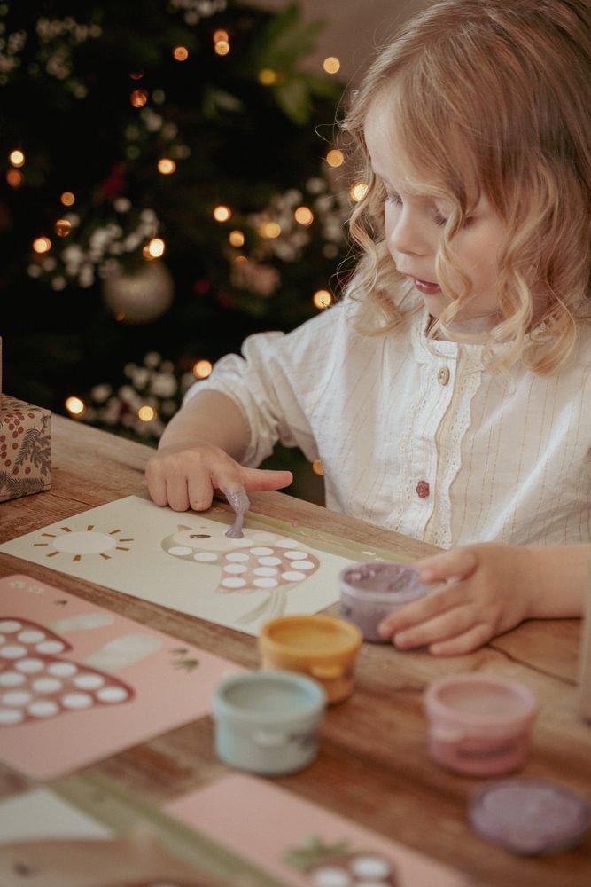 Little Dutch rosa Fingermalset Fairy Garden Fingermalfarbe