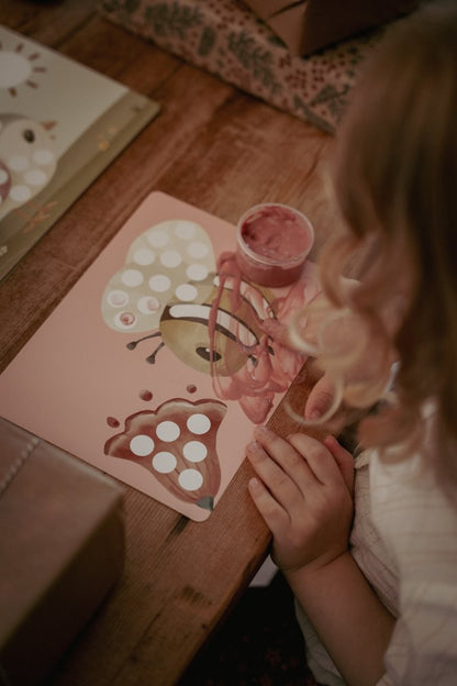 Little Dutch rosa Fingermalset Fairy Garden Fingermalfarbe