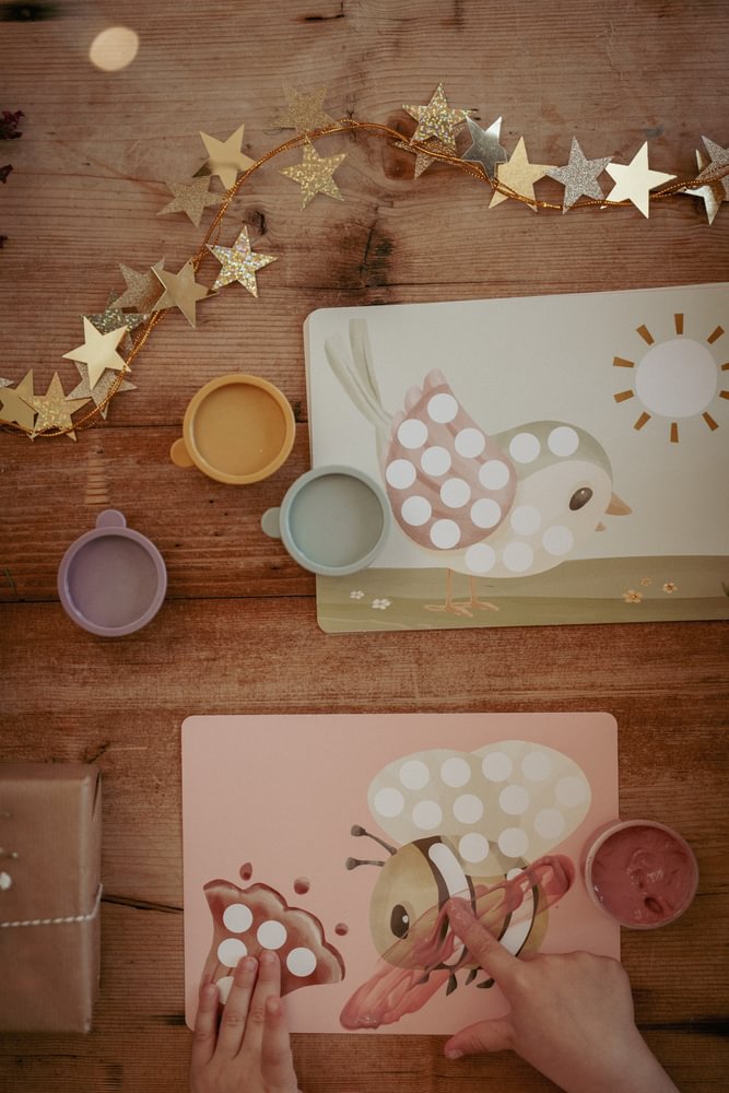 Little Dutch rosa Fingermalset Fairy Garden Fingermalfarbe