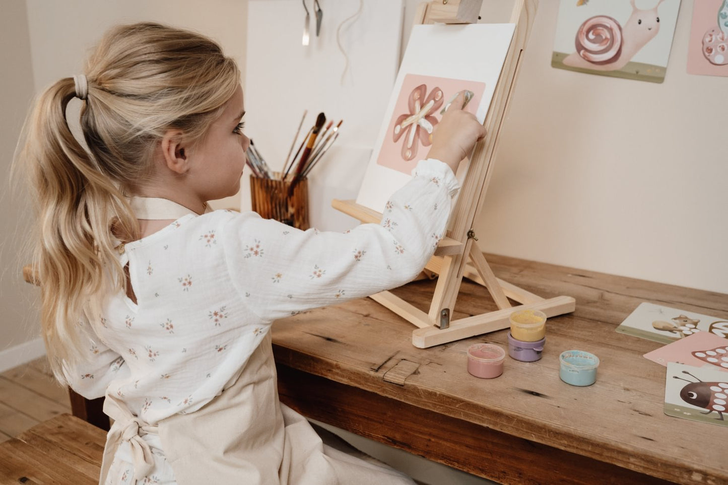 Little Dutch rosa Fingermalset Fairy Garden Fingermalfarbe