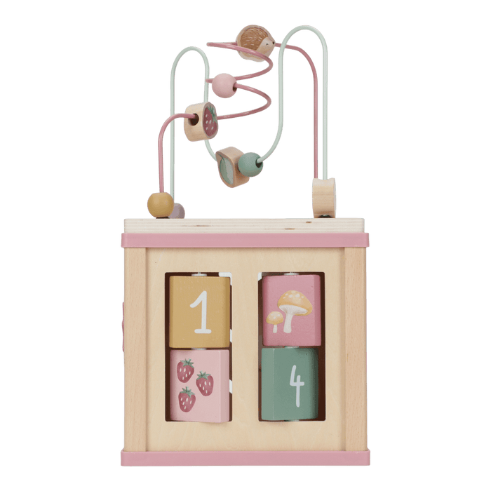 Little Dutch rosa Holz Aktivitäten Motorik Würfel - Fairy Garden