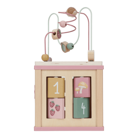 Little Dutch rosa Holz Aktivitäten Motorik Würfel - Fairy Garden