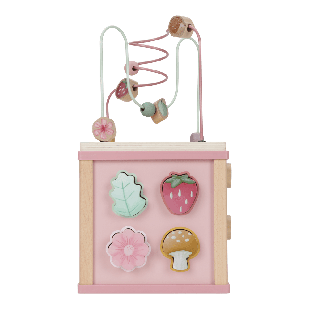 Little Dutch rosa Aktivitäten Motorik Würfel Personalisierung Taufe Fairy Garden Lieferumfang