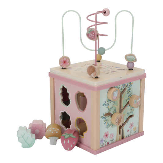 Little Dutch rosa Holz Aktivitäten Motorik Würfel - Fairy Garden
