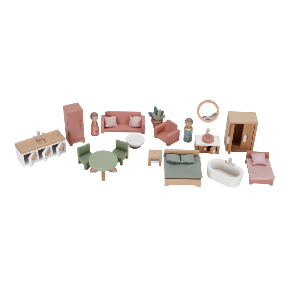 Little Dutch rosa Holz Puppenhaus mit Verpackung