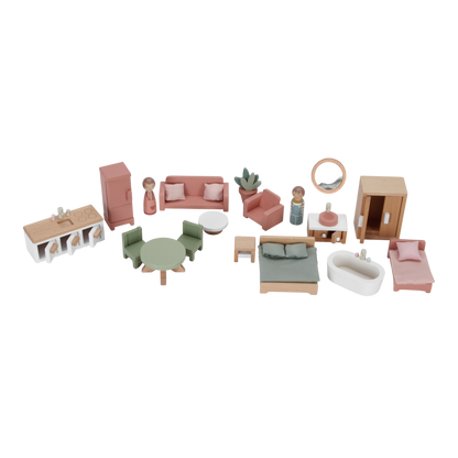 Little Dutch rosa Holz Puppenhaus mit Verpackung