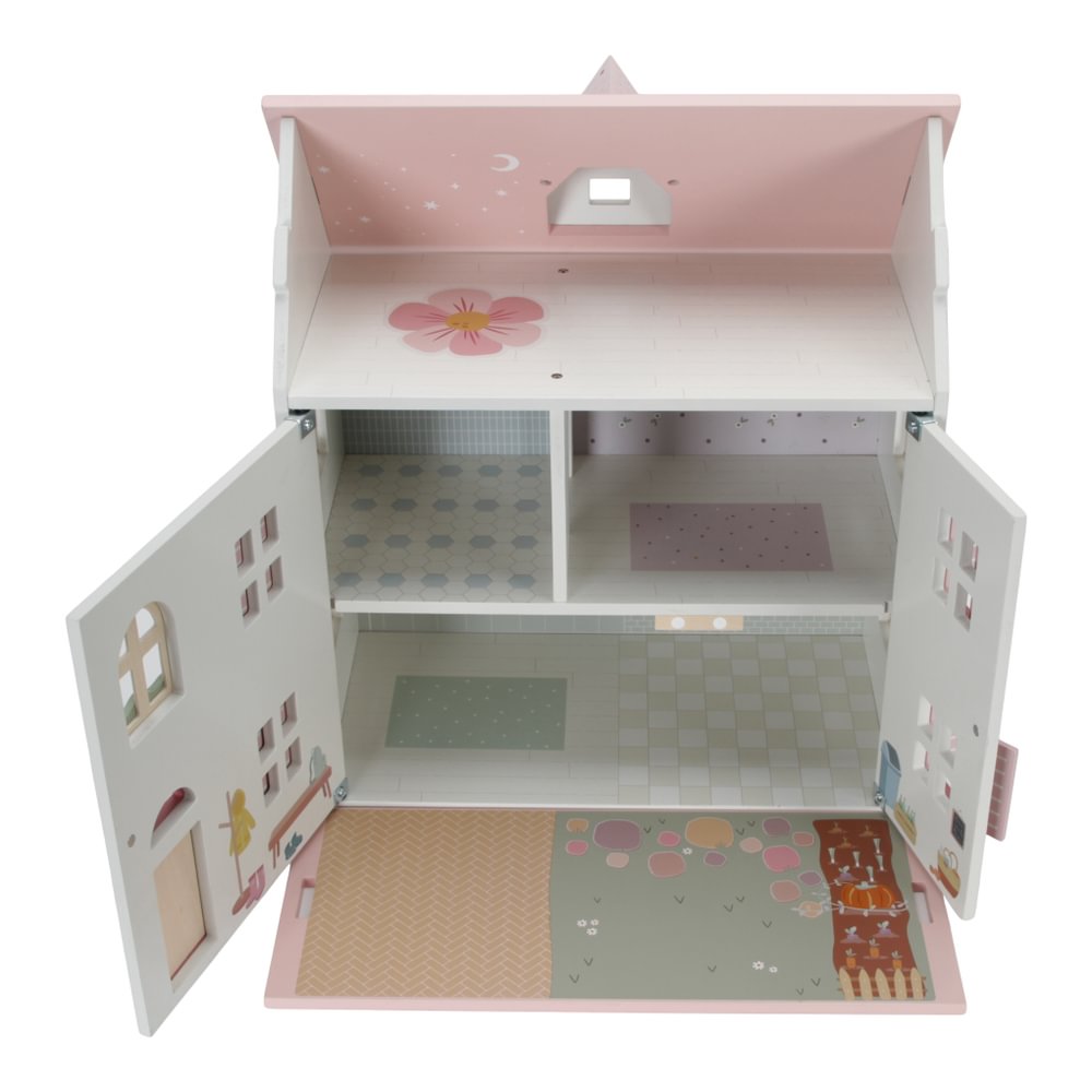 Little Dutch rosa Holz Puppenhaus Material Nahaufnahme