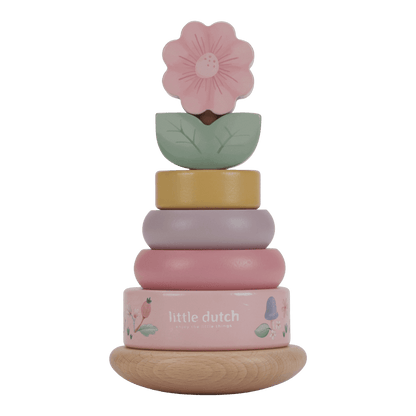 Little Dutch rosa Holz Stapelturm mit Ringen - Fairy Garden