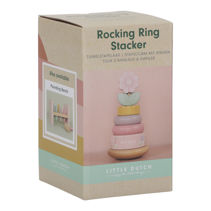 Little Dutch rosa Holz Stapelturm mit Ringen - Fairy Garden