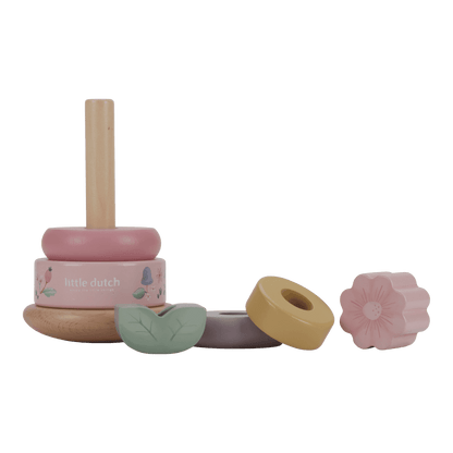 Little Dutch rosa Holz Stapelturm mit Ringen - Fairy Garden