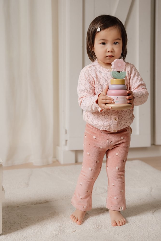 Little Dutch rosa Holz Stapelturm mit Ringen - Fairy Garden