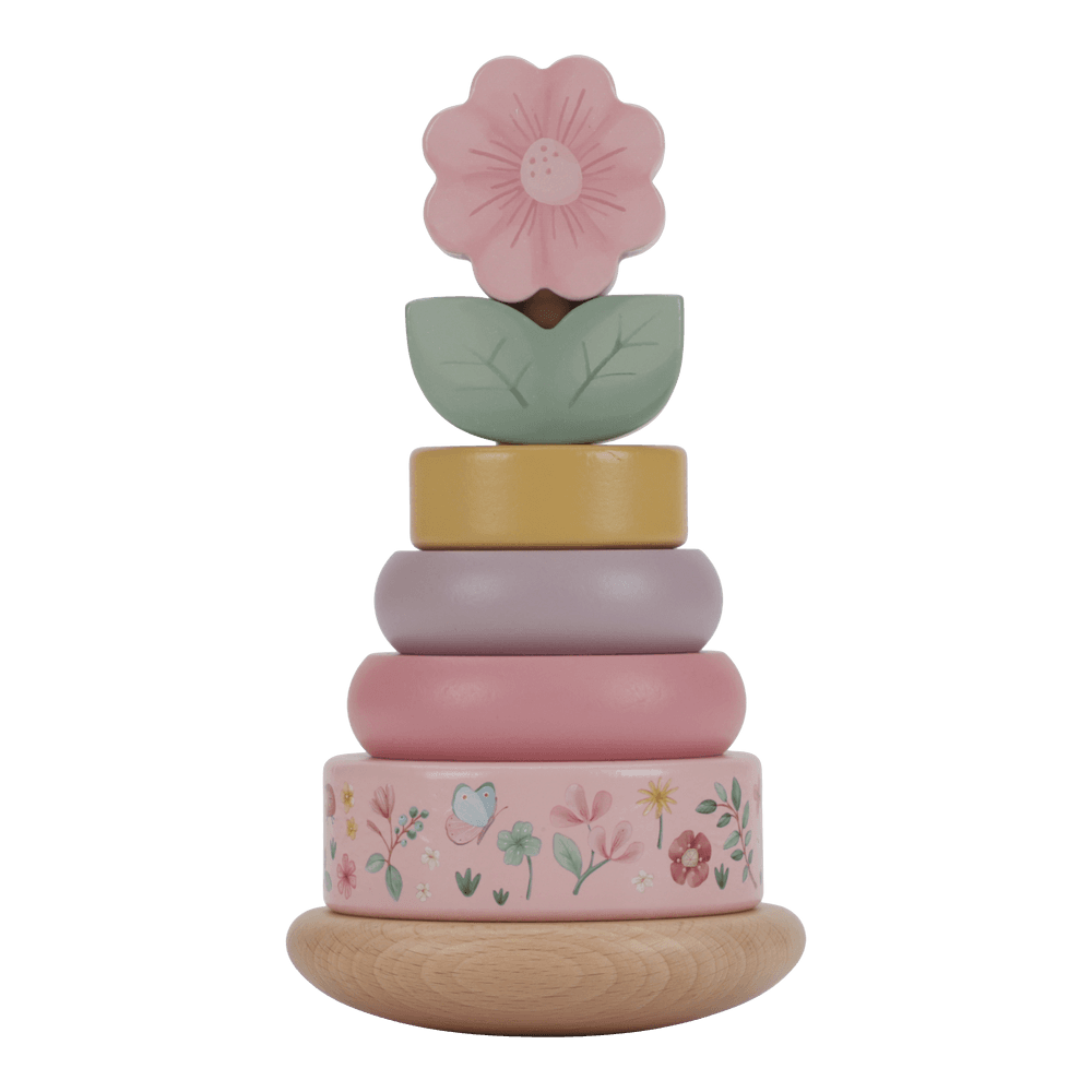 Little Dutch rosa Holz Stapelturm mit Ringen - Fairy Garden
