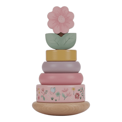 Little Dutch rosa Holz Stapelturm mit Ringen - Fairy Garden