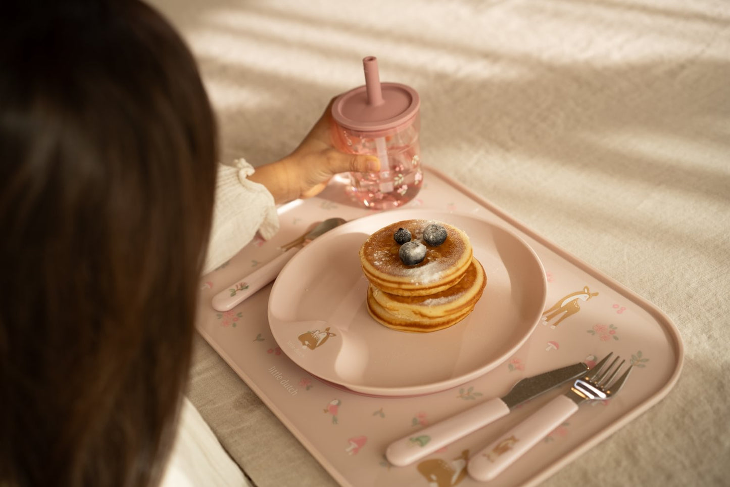 Little Dutch rosa Kinder Besteck Set Mio Mepal 3er Set - Fairy Garden