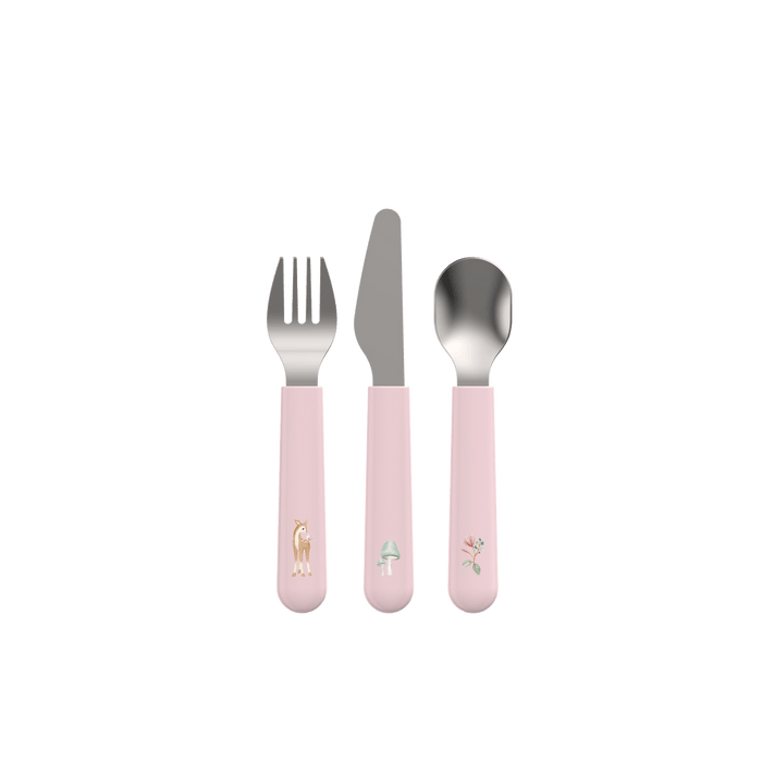 Little Dutch rosa Kinder Besteck Set Mio Mepal 3er Set - Fairy Garden