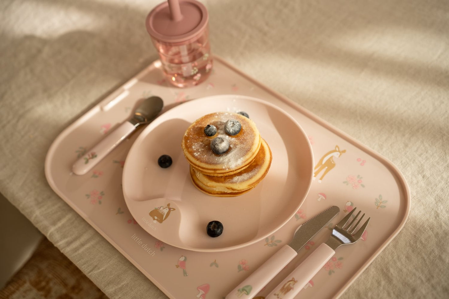 Little Dutch rosa Kinder Besteck Set Mio Mepal 3er Set - Fairy Garden