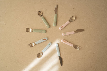 Little Dutch rosa Kinder Besteck Set Mio Mepal 3er Set - Fairy Garden