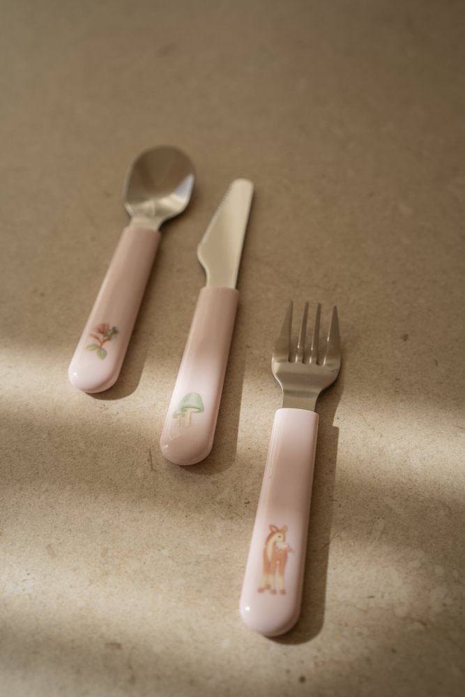 Little Dutch rosa Kinder Besteck Set Mio Mepal 3er Set - Fairy Garden
