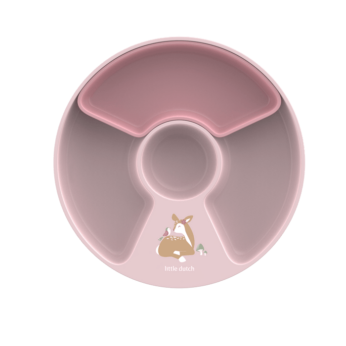 Little Dutch rosa Kinderteller mit Unterteilung - Fairy Garden Mepal Mio